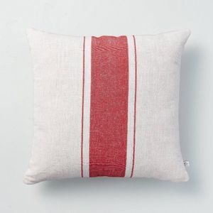Hearth and hand throw pillow with center stripe, new!